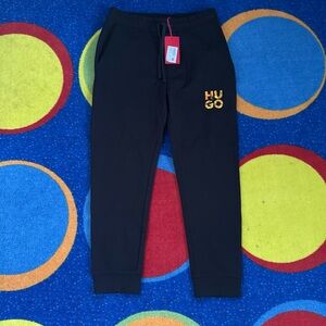 Hugo Boss Black Joggers with Yellow Logo